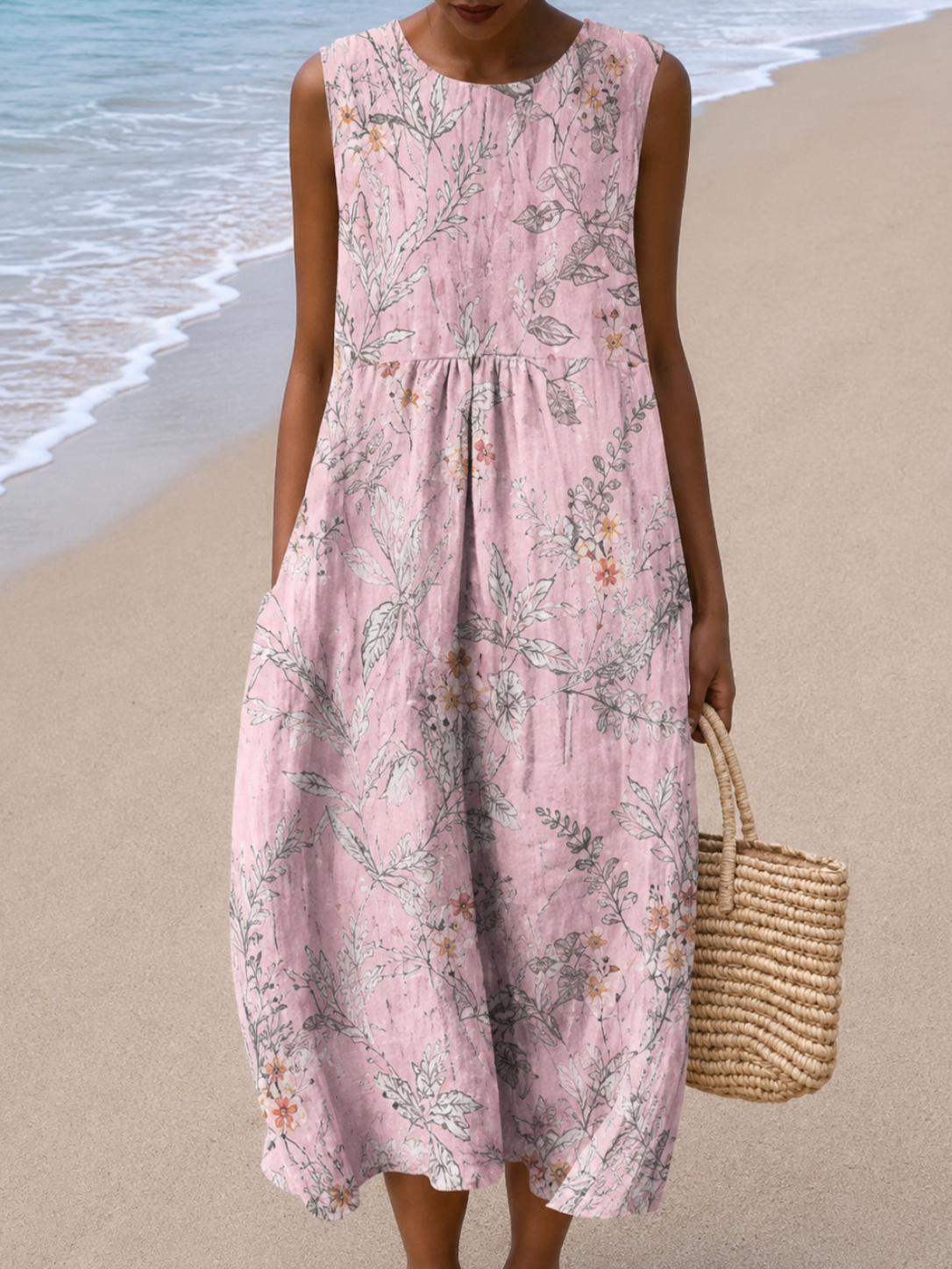 Brooklyn | Vestido Midi Sin Mangas de Corte Relajado para Mujer