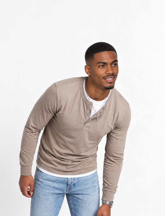 Maglia Henley a maniche lunghe
