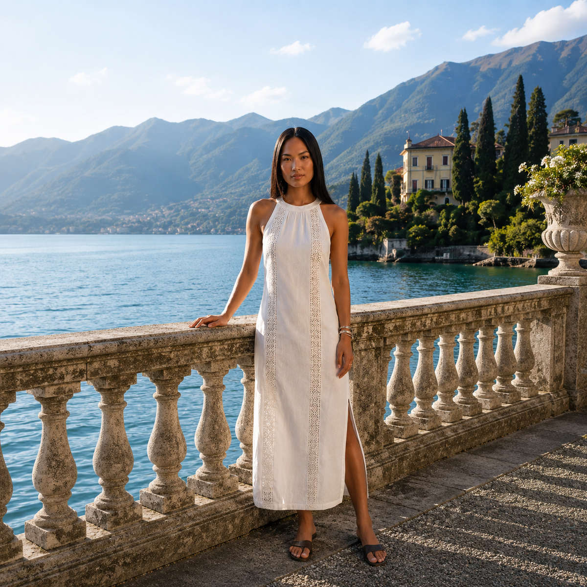 Jimena | Vestido Midi con Detalles Bordados
