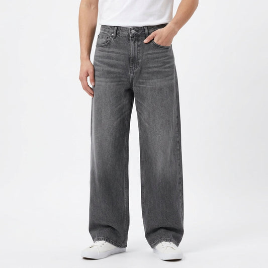 Szerokie Jeansy w Stylu Retro