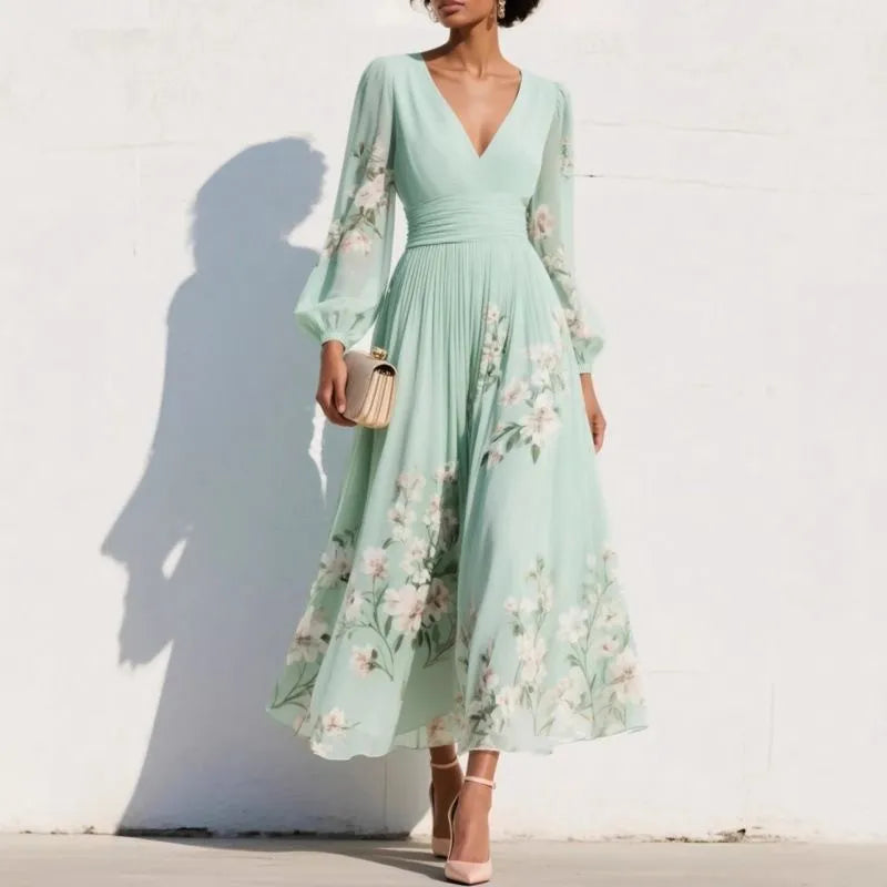 Nadia | Vestido de Gasa Estampada