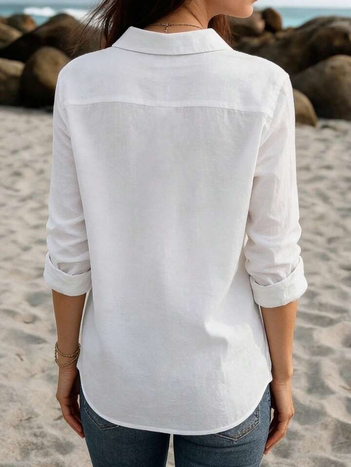 Camicia casual a maniche lunghe con bottoni