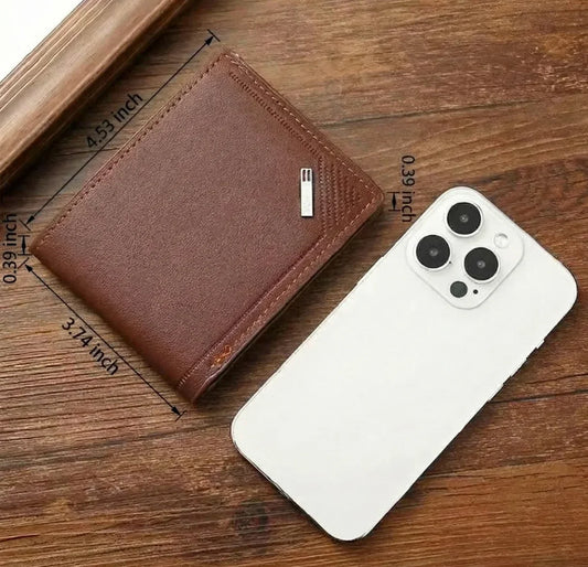 Cartera Minimalista de Piel Sintética