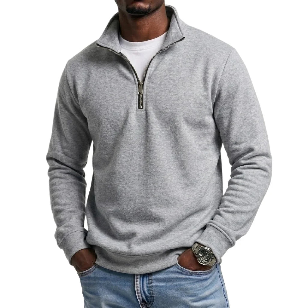LUCAS | SUDADERA CASUAL DE MEDIA CREMALLERA