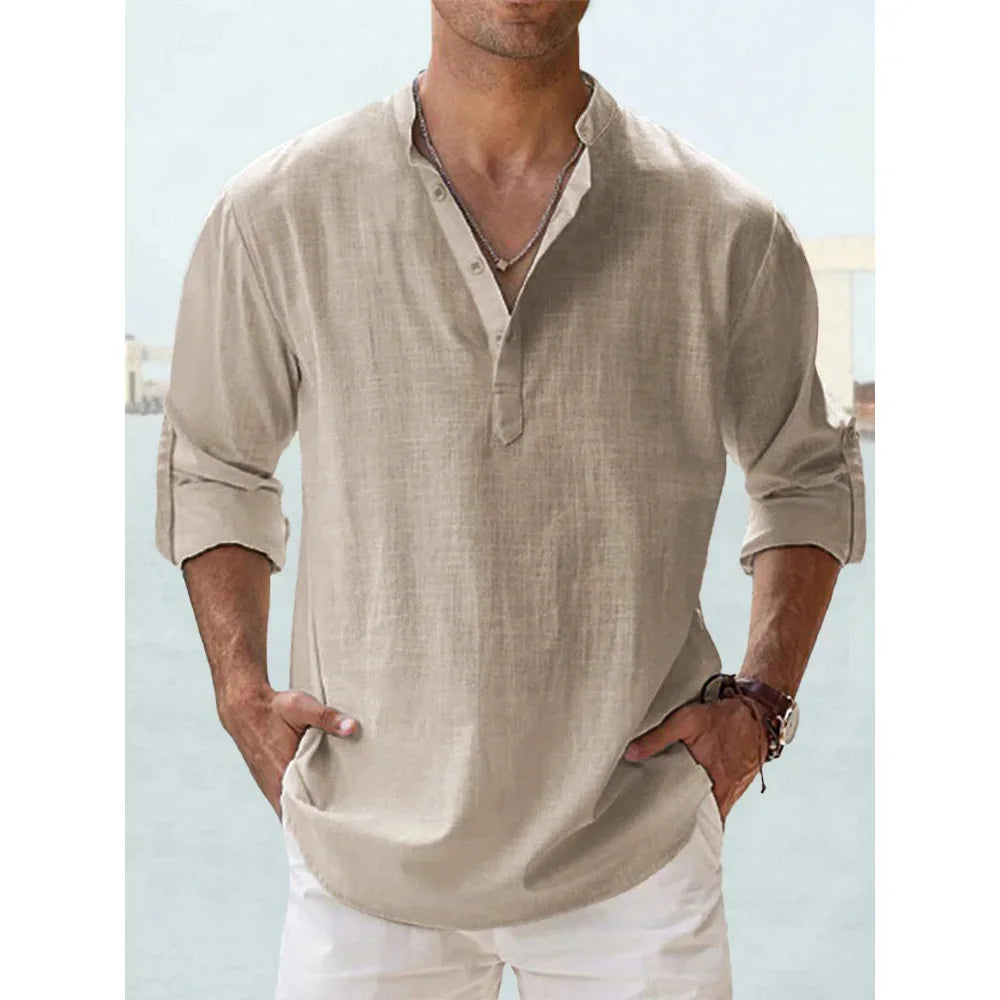 ADRIÁN | CAMISA HENLEY DE MANGA LARGA