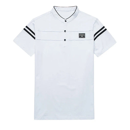 Polo de Algodón Cuello Mao
