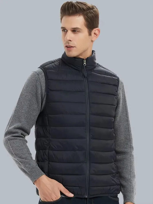 Chaleco Acolchado con Cuello Alto
