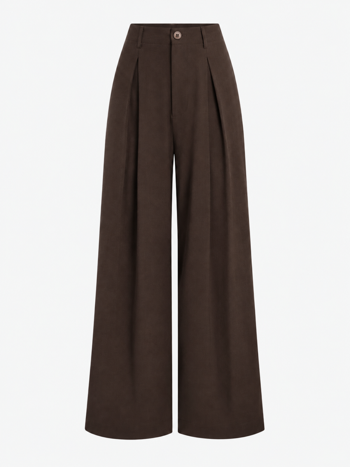 Pantalón Fluido de Pierna Ancha con Pliegues