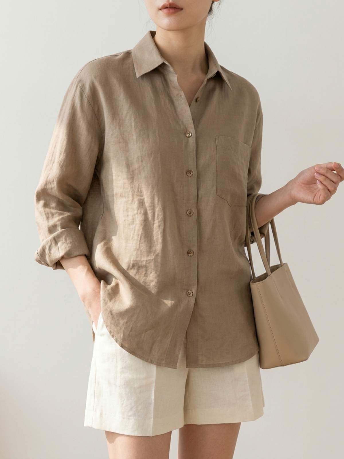 Breathable Long-Sleeve Linen Shirt