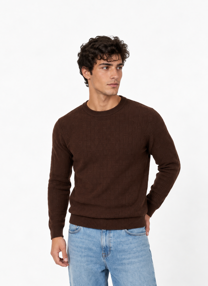 Jersey Texturizado de Cuello Redondo