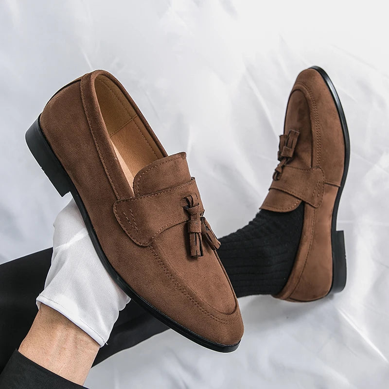 CARLOS | MOCASINES DE ANTE CON BORLAS