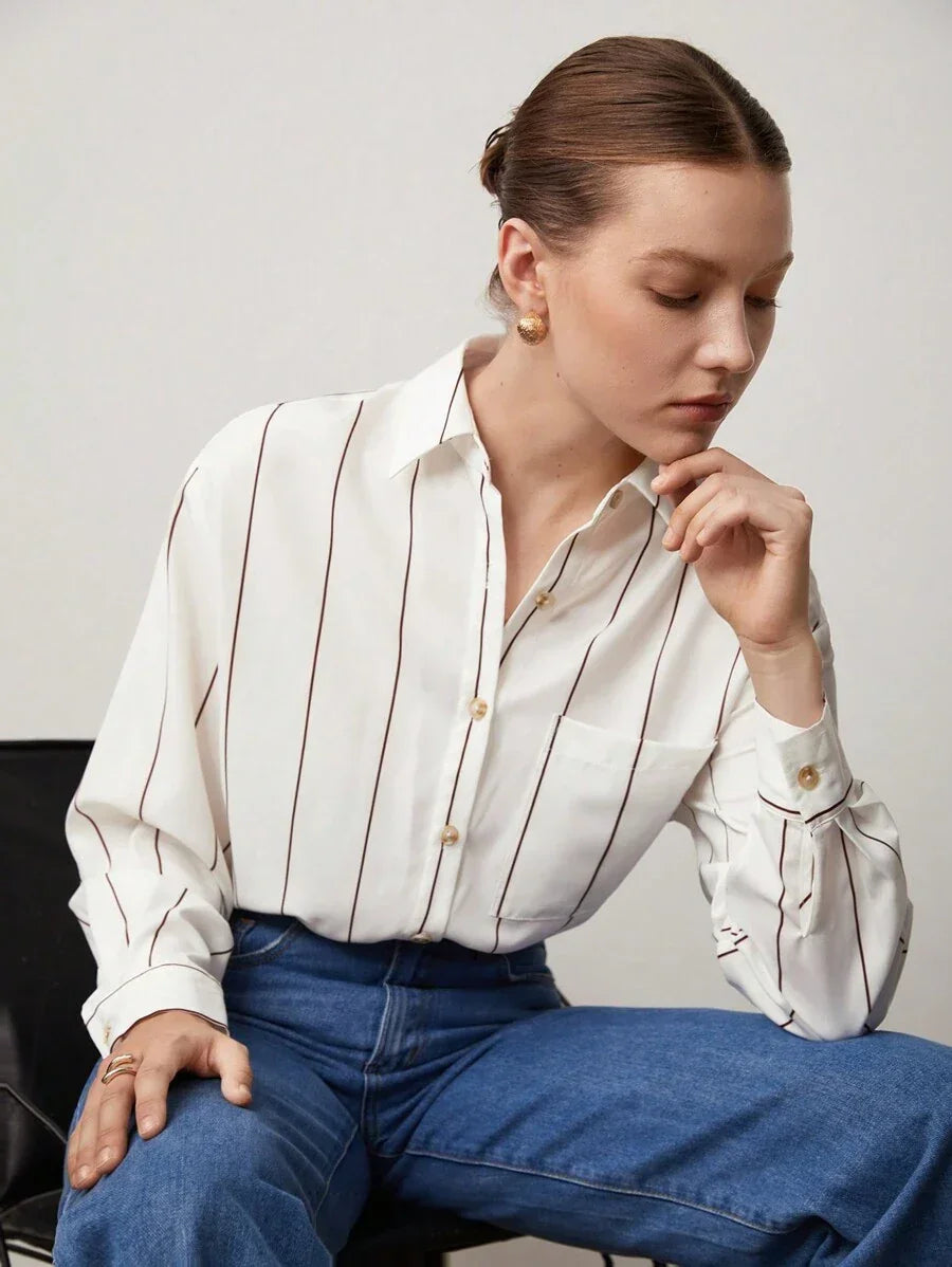 Office Shirt with Collar and Pockets