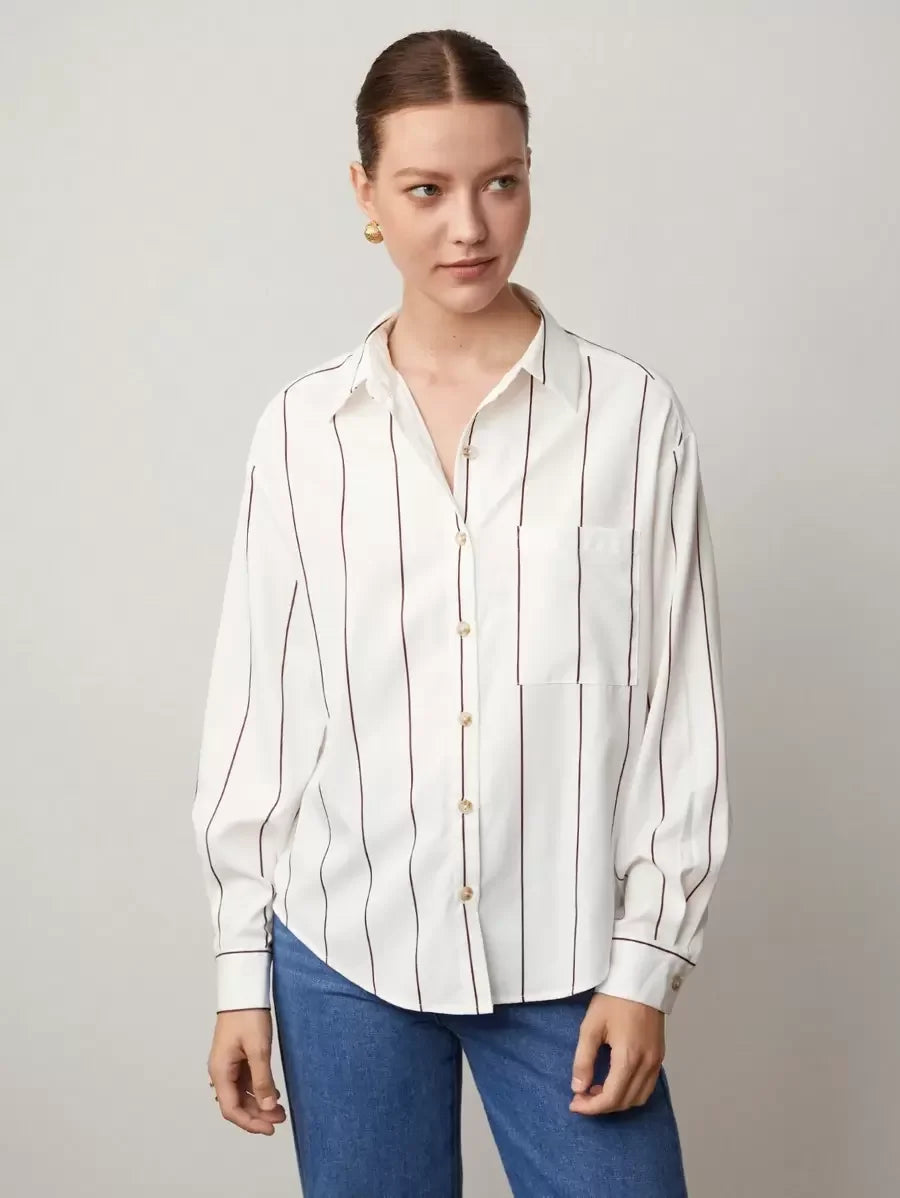 Office Shirt with Collar and Pockets