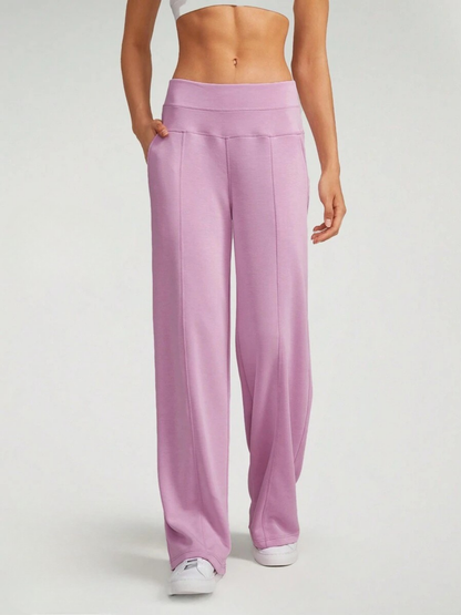 Pantaloni a gamba larga in modal con tasche