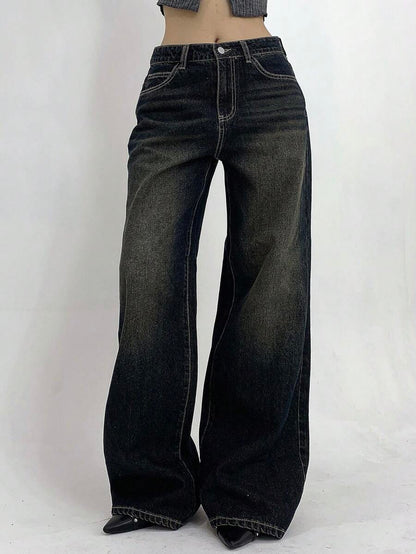 Low-Rise Straight Jeans