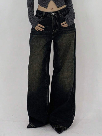 Low-Rise Straight Jeans