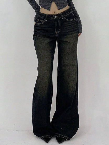 Low-Rise Straight Jeans