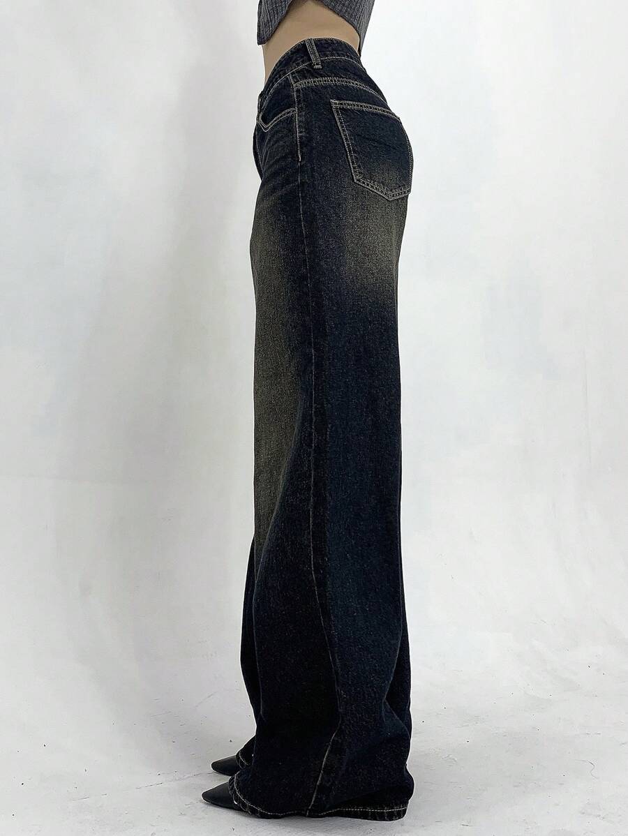 Low-Rise Straight Jeans