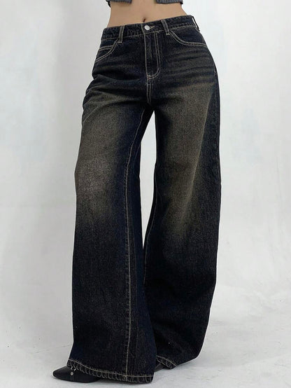 Low-Rise Straight Jeans
