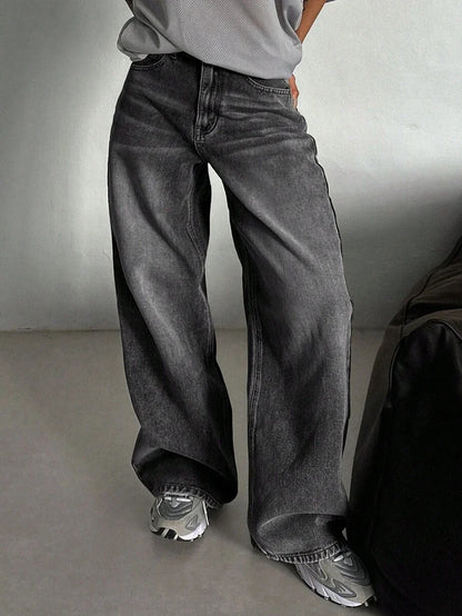 Low-Rise Straight Jeans