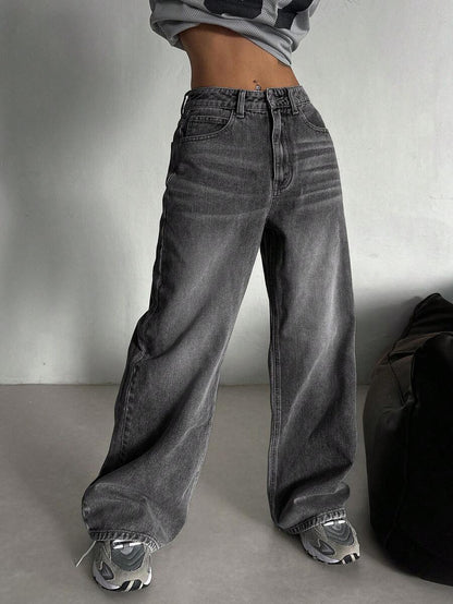 Low-Rise Straight Jeans