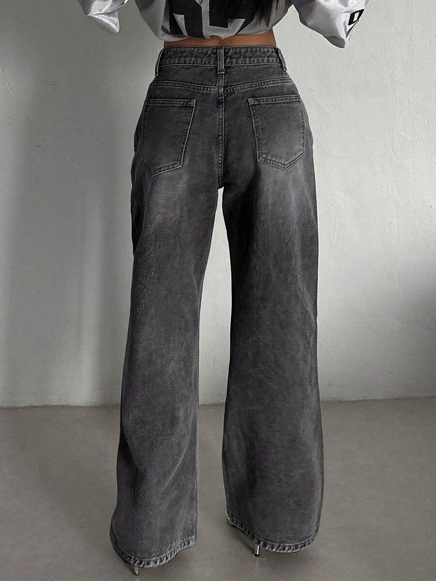 Low-Rise Straight Jeans