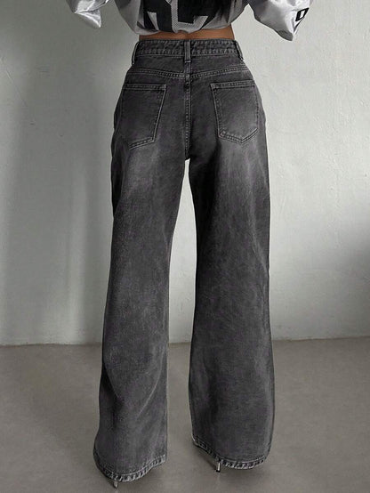 Low-Rise Straight Jeans