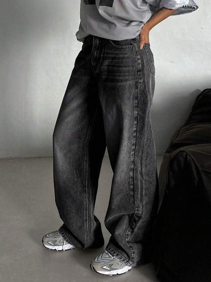 Low-Rise Straight Jeans