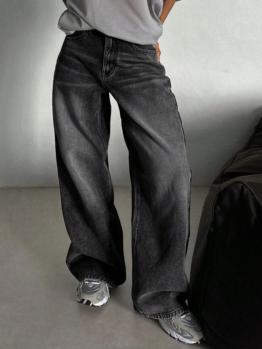 Low-Rise Straight Jeans