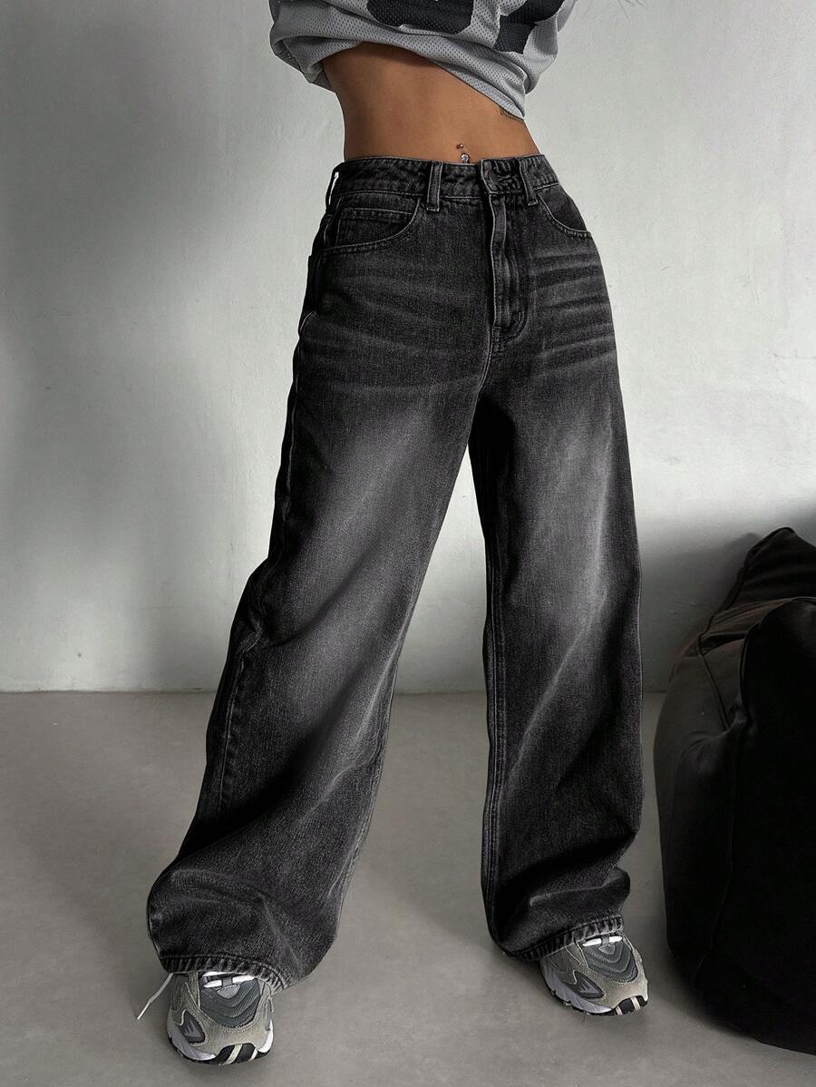 Low-Rise Straight Jeans