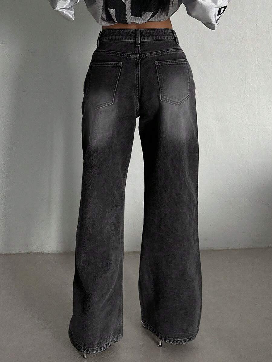 Low-Rise Straight Jeans