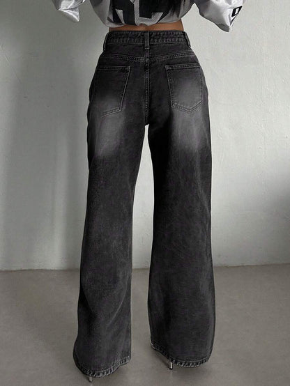Low-Rise Straight Jeans