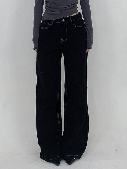 Low-Rise Straight Jeans