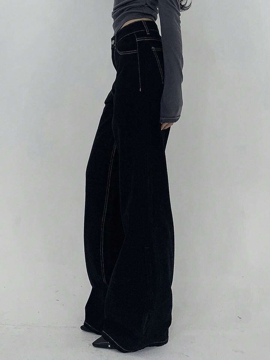 Low-Rise Straight Jeans