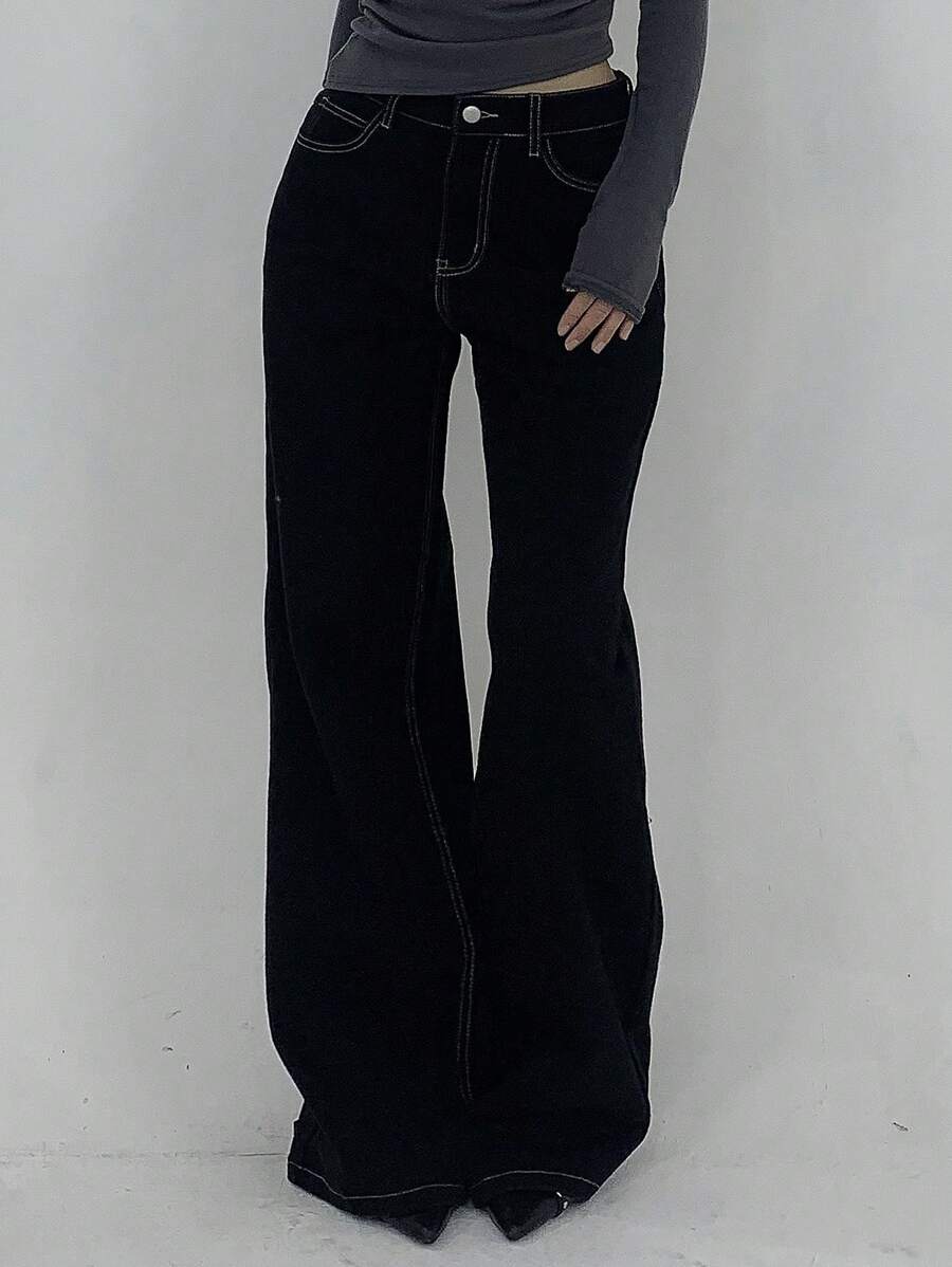 Low-Rise Straight Jeans