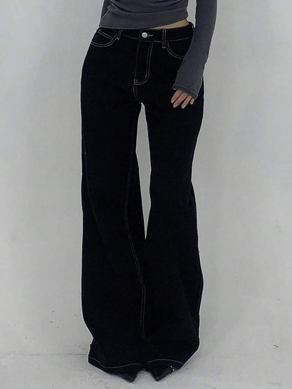 Low-Rise Straight Jeans