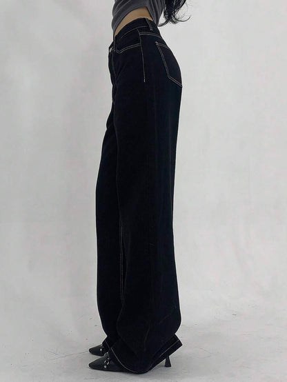 Low-Rise Straight Jeans