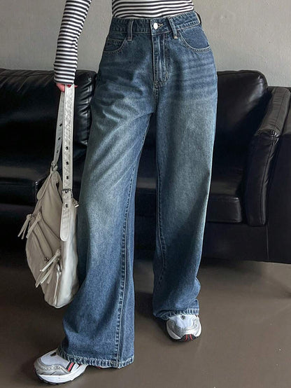 Low-Rise Straight Jeans