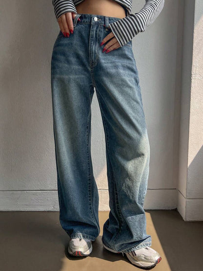 Low-Rise Straight Jeans