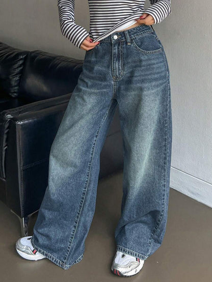 Low-Rise Straight Jeans