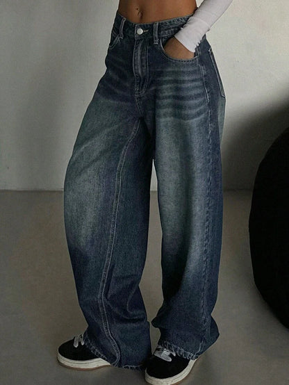 Low-Rise Straight Jeans