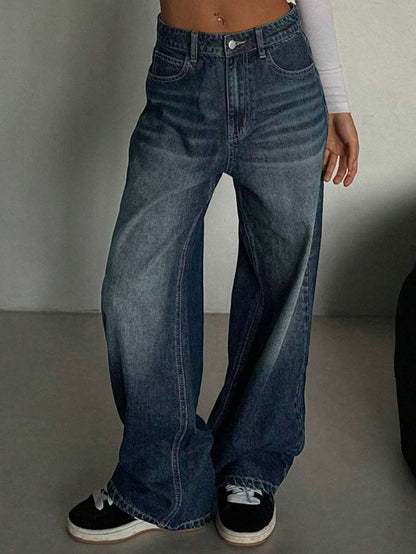 Low-Rise Straight Jeans