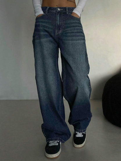 Low-Rise Straight Jeans
