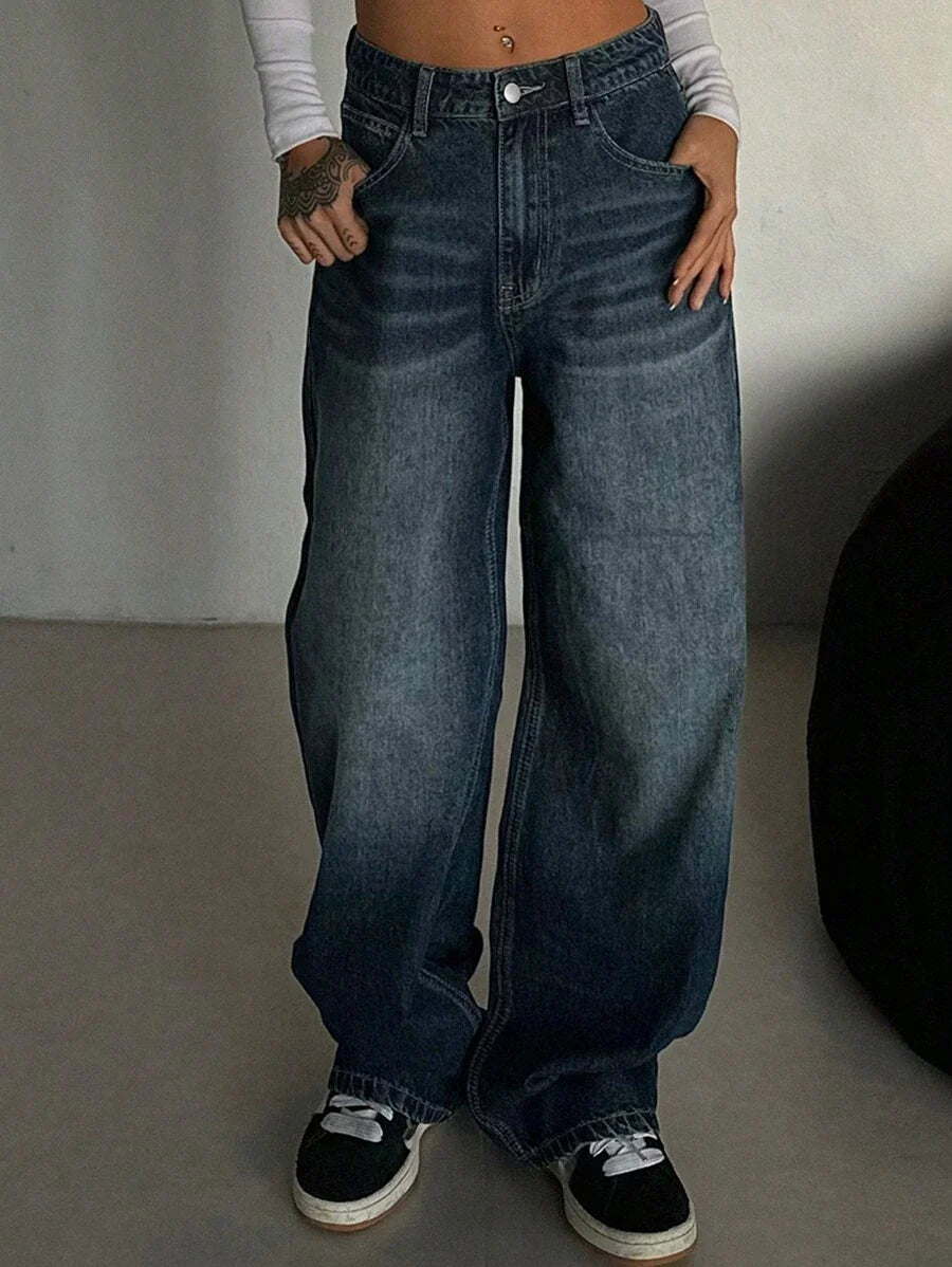 Low-Rise Straight Jeans