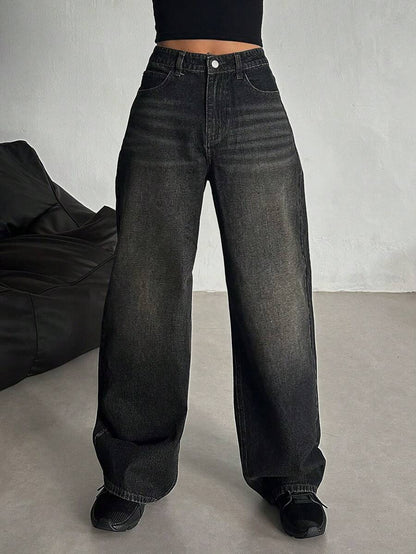 Low-Rise Straight Jeans