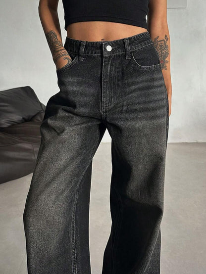 Low-Rise Straight Jeans