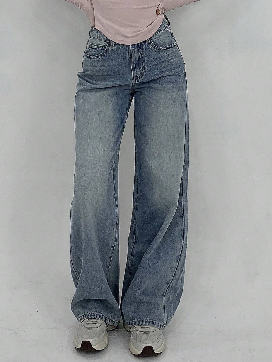 Low-Rise Straight Jeans
