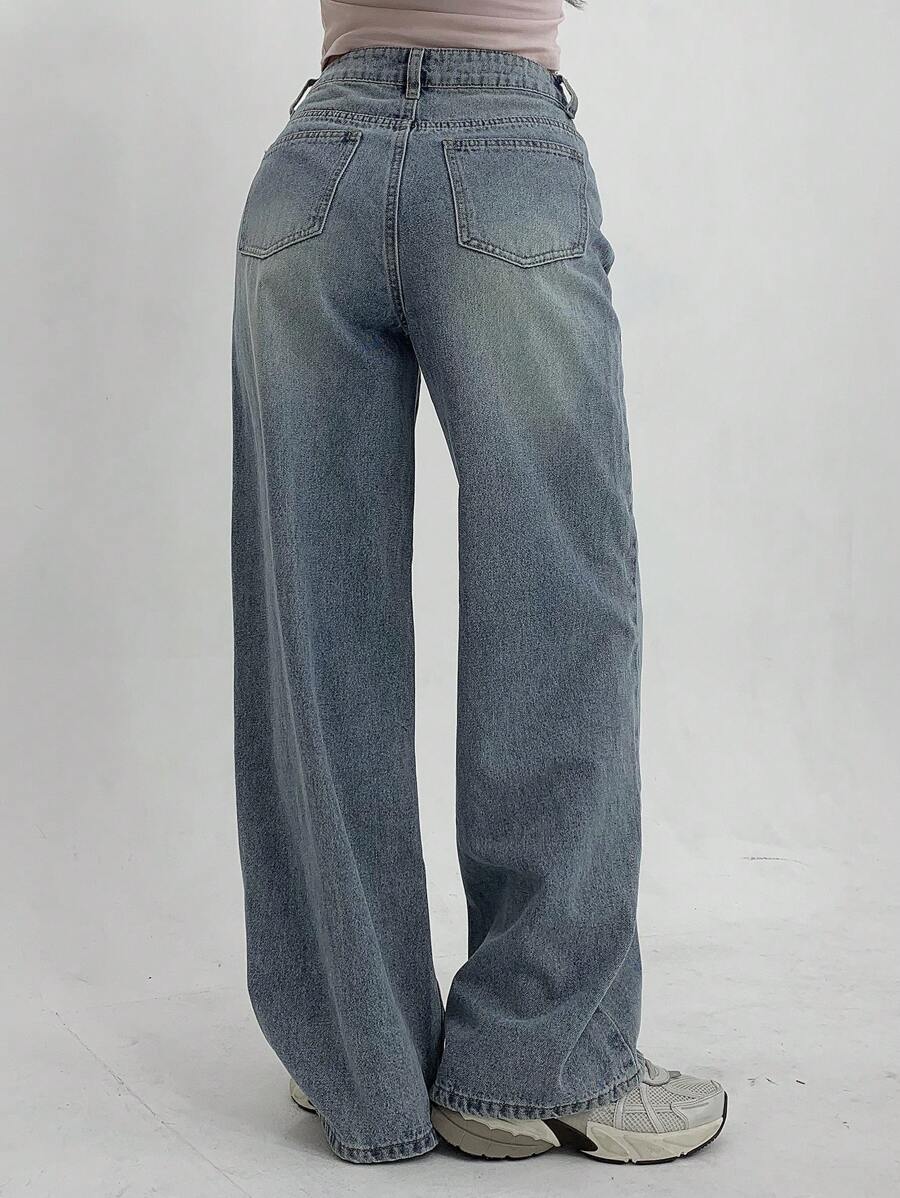 Low-Rise Straight Jeans