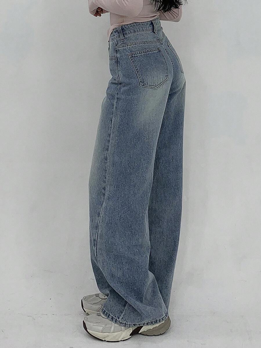 Low-Rise Straight Jeans