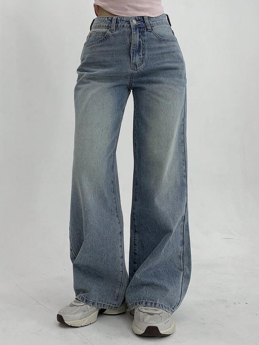Low-Rise Straight Jeans